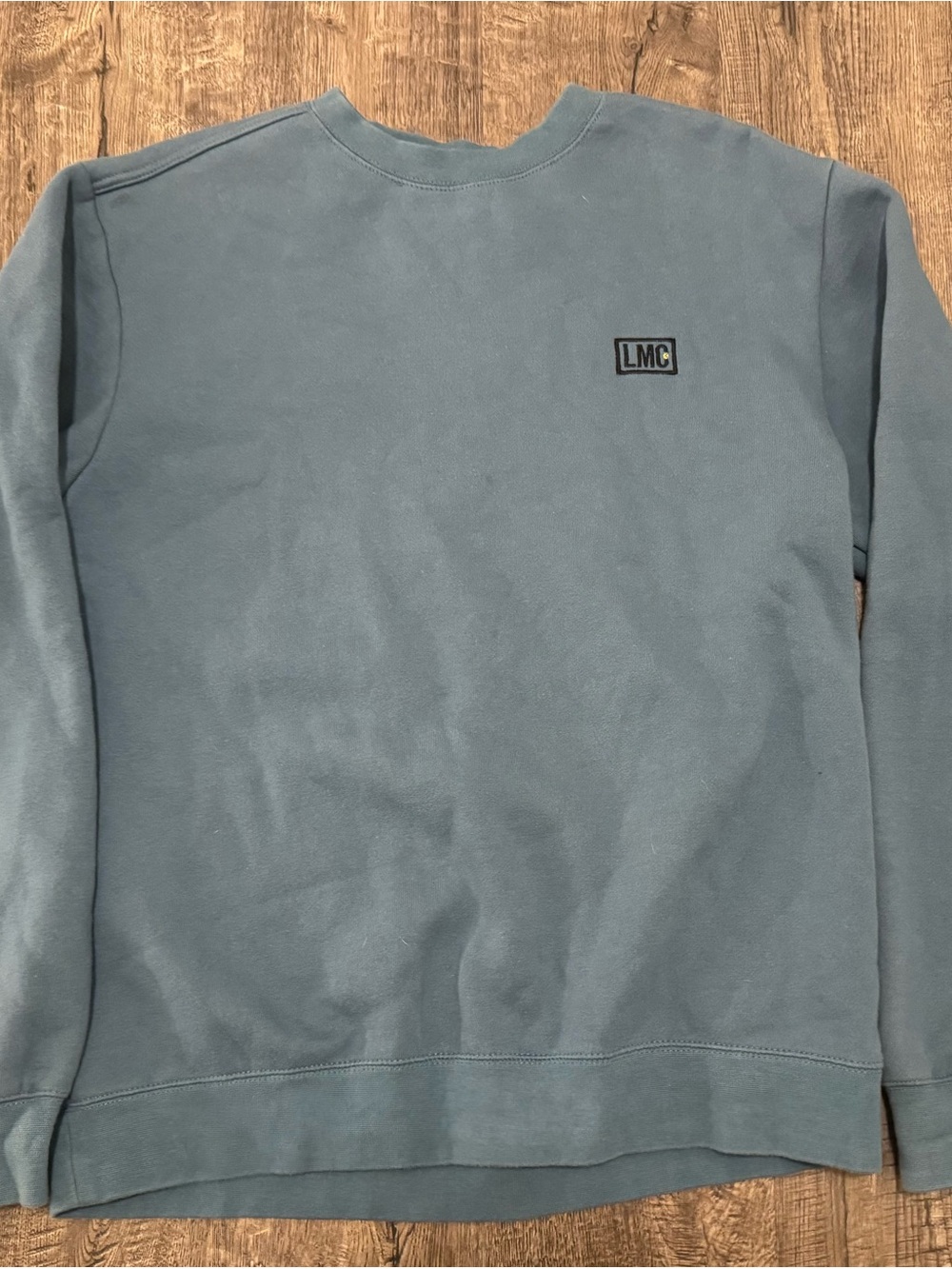 Loser Machine Co Men’s Fleece Crewneck Pullover Sweatshirt Blue Graphic Print M